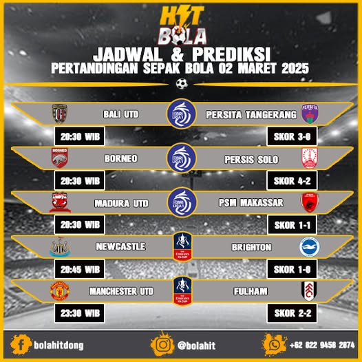 Jadwal dan Prediksi