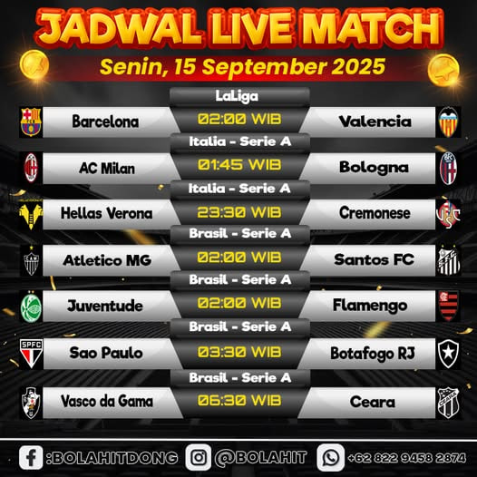 JADWAL PERTANDINGAN