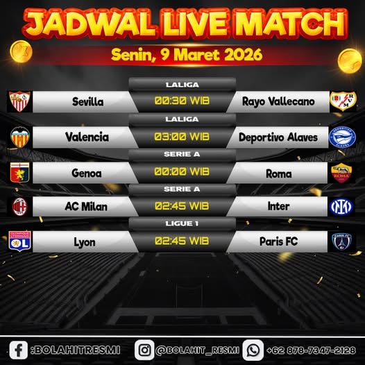 JADWAL PERTANDINGAN